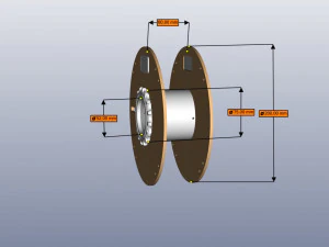 Collapsible reel for plastic V2 3D Print Model