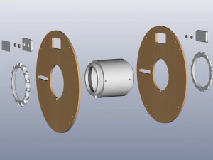 Collapsible reel for plastic V2 3D Print Model