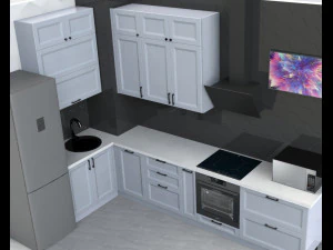 un progetto di cucina a tutti gli effetti Modello 3D