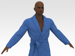 african with bathrobe 3D Model