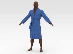 african with bathrobe 3D Model