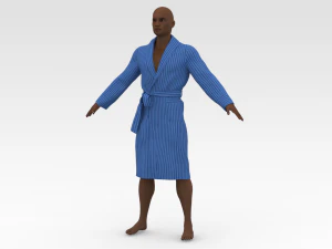 african with bathrobe 3D Model