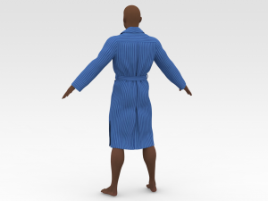 african with bathrobe 3D Model