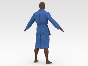 african with bathrobe 3D Model