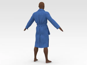 african with bathrobe 3D Model