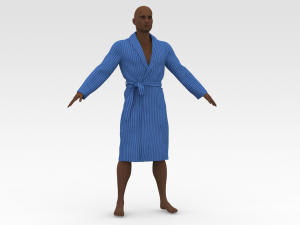 african with bathrobe 3D Model