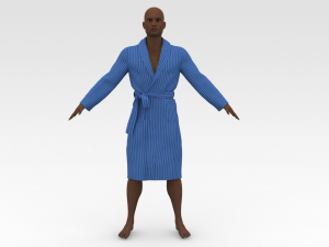 african with bathrobe 3D Model