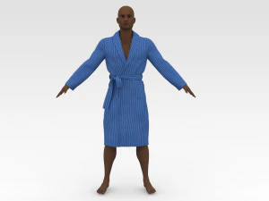 african with bathrobe 3D Model