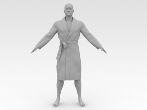 african with bathrobe 3D Model