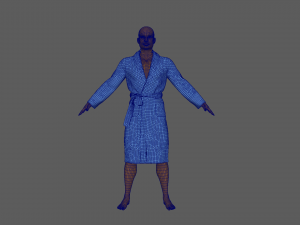 african with bathrobe 3D Model