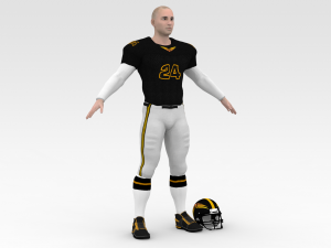 american football player v1 3D-Modell
