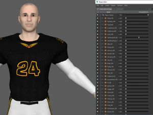 american football player v1 3D Model
