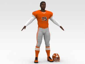 american football player v2 3D Model