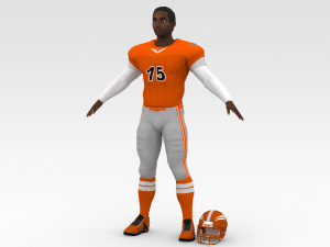 american football player v2 3D Модель