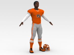 american football player v2 3D Модель