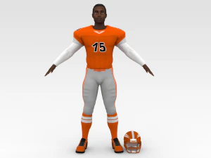 american football player v2 3D Model