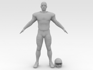 american football player v2 3D Модель
