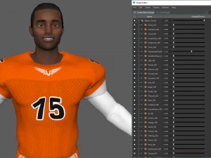 american football player v2 3D Model