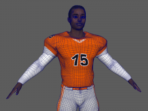 american football player v2 3D Модель