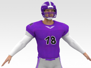american football player v3 3D Model