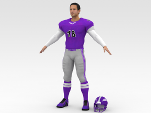 american football player v3 3D Model