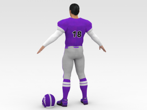 american football player v3 3D Model