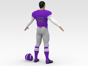 american football player v3 3D Model