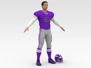 american football player v3 3D Model