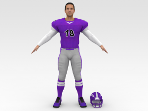 american football player v3 3D Model