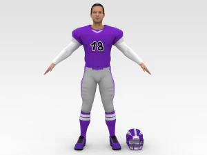 american football player v3 3D Model