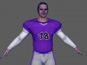 american football player v3 3D Model
