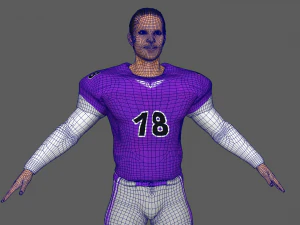 american football player v3 3D Model