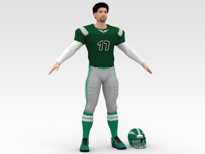 american football player v4 3D Model