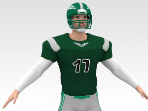 american football player v4 3D Model