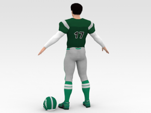 american football player v4 3D Model