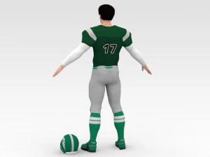 american football player v4 3D Model