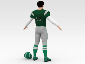 american football player v4 3D Model