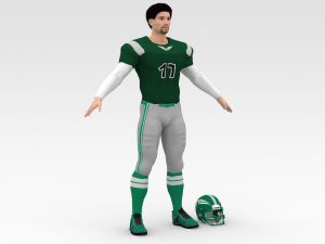 american football player v4 3D Model