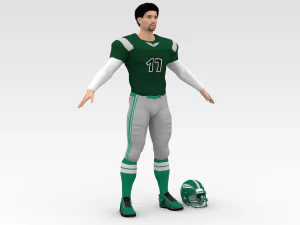american football player v4 3D Model
