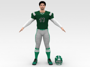 american football player v4 3D Model