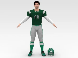 american football player v4 3D Model