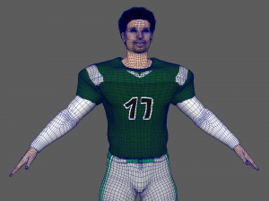 american football player v4 3D Model