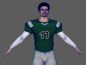american football player v4 3D Model