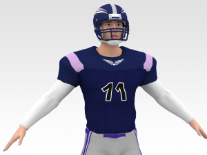 american football player v5 3D Model