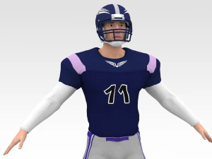 american football player v5 3D Model