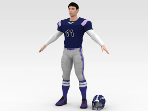 american football player v5 3D Model