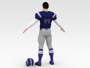american football player v5 3D Model
