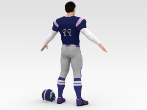 american football player v5 3D Model