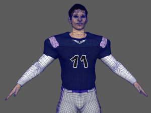 american football player v5 3D Model