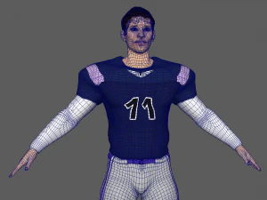 american football player v5 3D Model